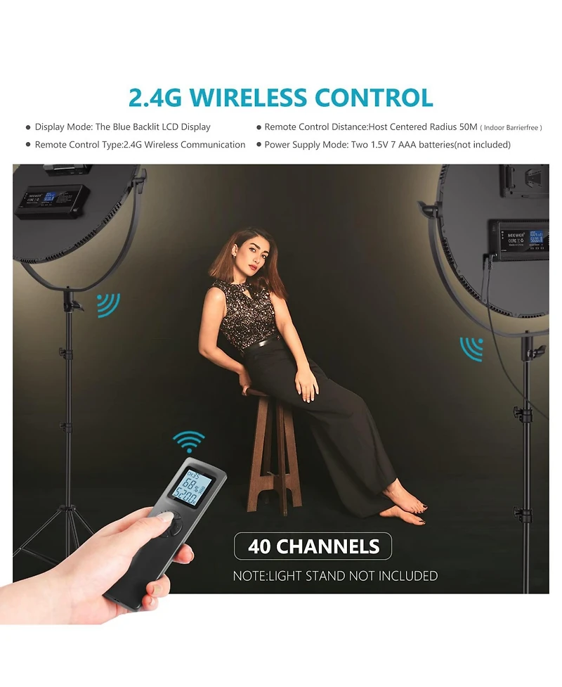 Neewer Camera Battery and Charging Accessory with 45.5cm, 70W