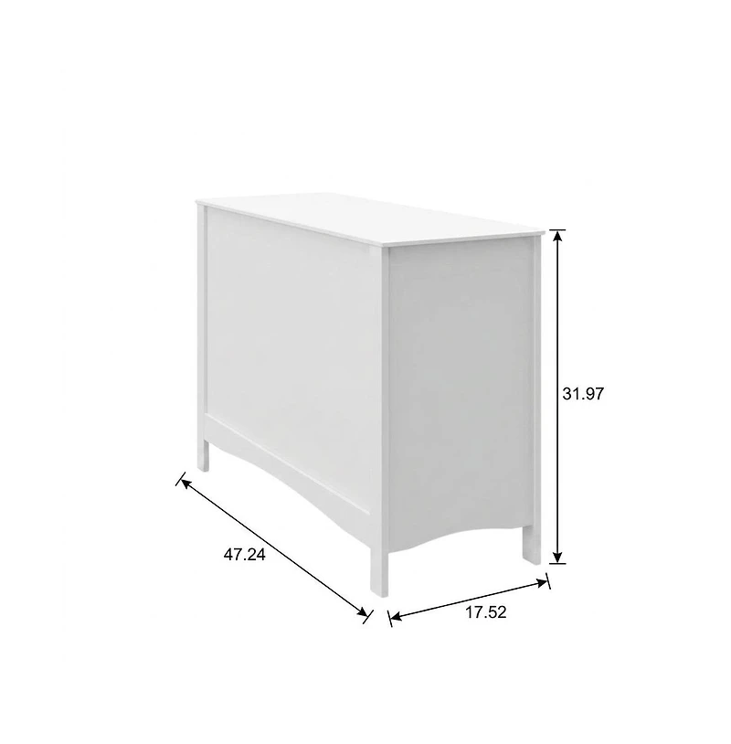 Graco Noah 6 Drawer Double Dresser (White) - 6 Drawer Double Dresser for Kids