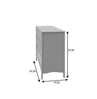 Graco Noah 6 Drawer Double Dresser (Pebble Gray)