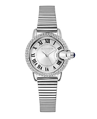 Adornia Women's Silver London White Face Watch
