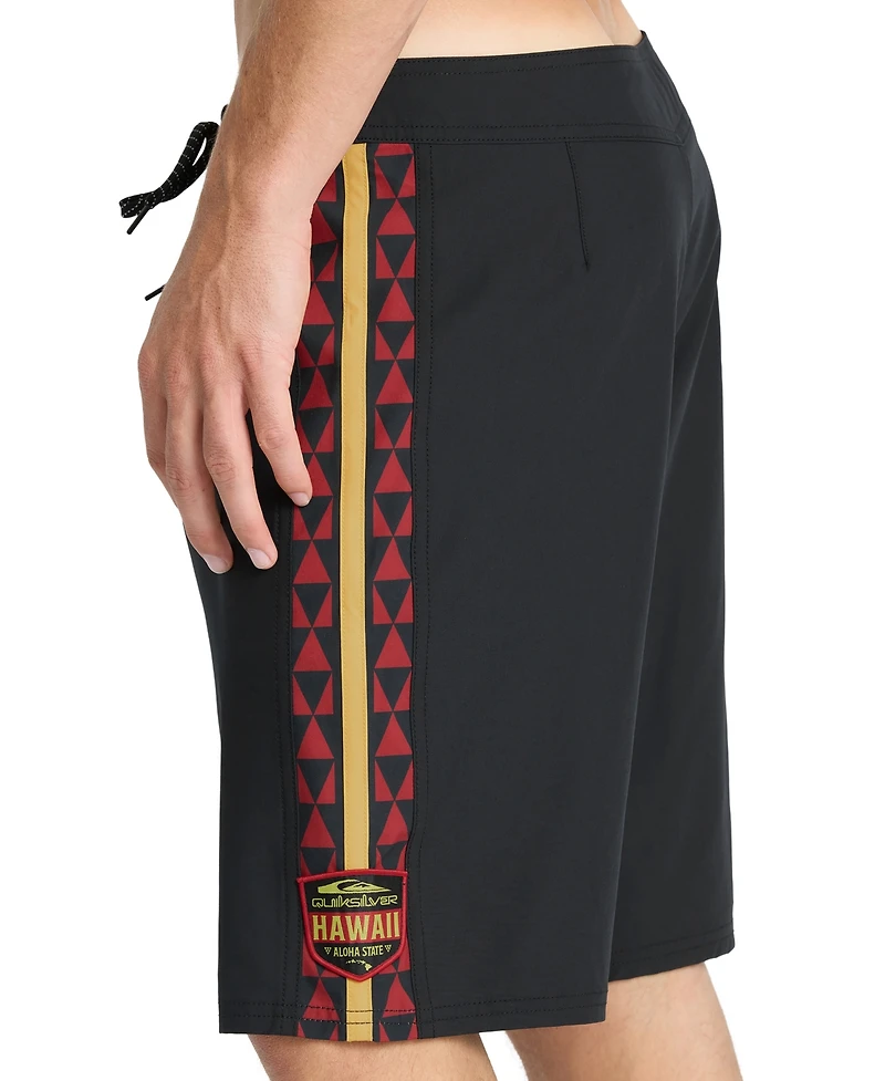 Quiksilver Men's Surfsilk 4-Way Stretch Hawaii Graphic Board Shorts
