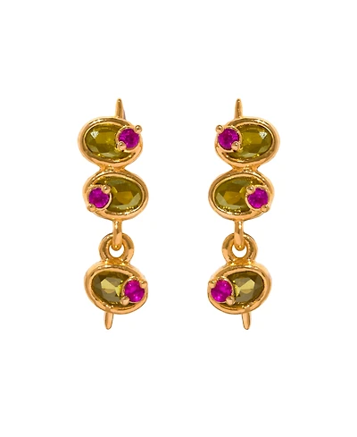 Girls Crew Crystal Mini Olive Stud Earrings