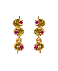 Girls Crew Crystal Mini Olive Stud Earrings