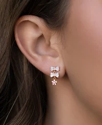 Girls Crew Crystal Little Blushing Bows Earrings