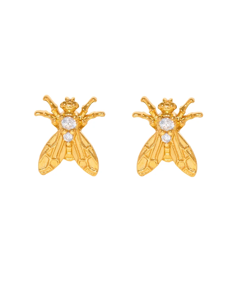 Girls Crew Crystal Shoo Fly Stud Earrings