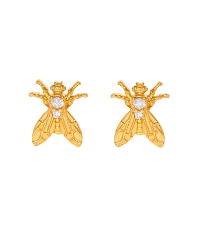 Girls Crew Crystal Shoo Fly Stud Earrings