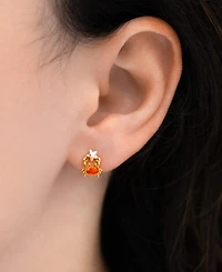 Girls Crew Crystal Crab Shack Stud Earrings
