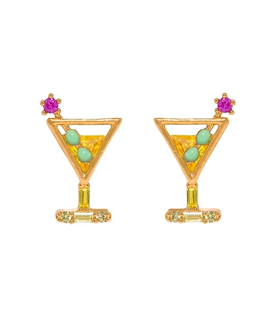 Girls Crew Crystal Dirty Martini Stud Earrings