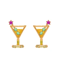 Girls Crew Crystal Dirty Martini Stud Earrings