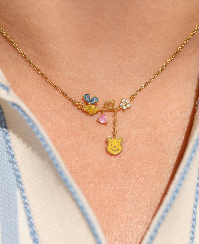 Girls Crew Crystal Disney Winnie the Pooh Necklace