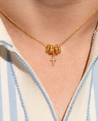 Girls Crew Crystal Rio Cross Charm Necklace