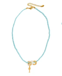 Girls Crew Crystal Fish Out of Water Beaded Necklace