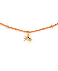 Girls Crew Crystal Sandy Crab Beaded Necklace