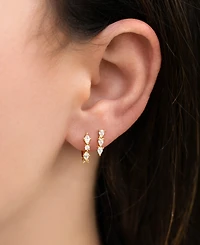 Girls Crew Gold-Plated Crystal Capri Earring Set