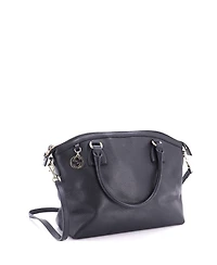 Pre-Owned Gucci Medium Gg Charm Convertible Dome Satchel Leather