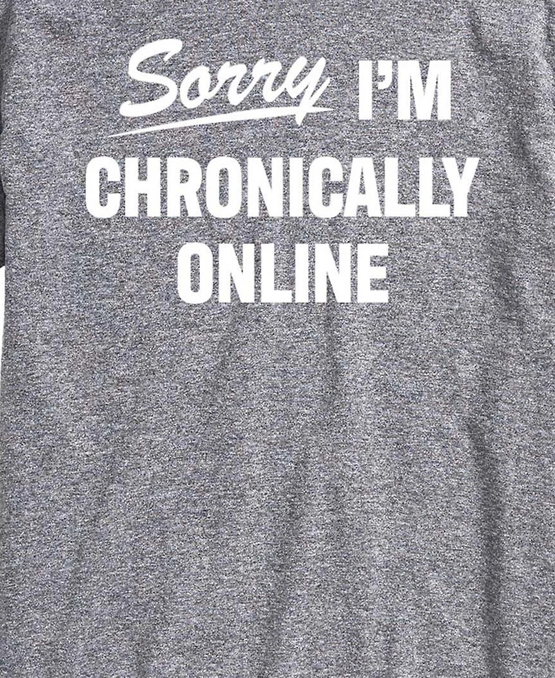Airwaves Men's Sorry Im Chronically Online Short-Sleeve Graphic T-Shirt