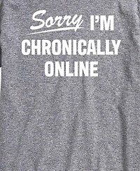 Airwaves Men's Sorry Im Chronically Online Short-Sleeve Graphic T-Shirt