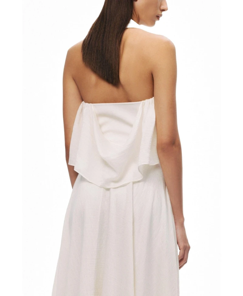Nocturne Women's Floral-Detail Halter Neck Bustier Top