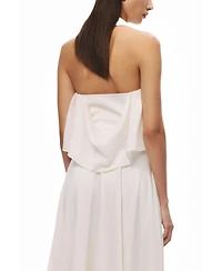 Nocturne Women's Floral-Detail Halter Neck Bustier Top