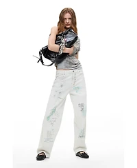 Desigual Women's Long Printed Jeans