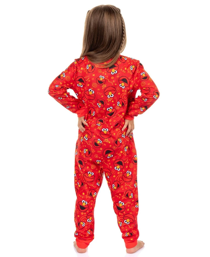 Sesame Street Boy's (2T-6) Elmo Character 1Piece Front-Zip Footless Sleeper Pajama