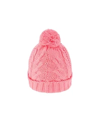 Deux par Deux Toddler Girl 2-4 Years Winter Knit Hat with Pompom