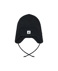 Deux par Deux Toddler Unisex 2-3 Years Winter Knit Hat with Ear Flaps and Strings