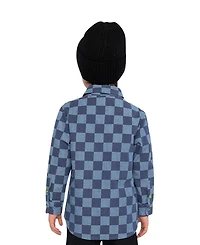 Deux par Toddler Boy Chambray Shirt Checkered Print