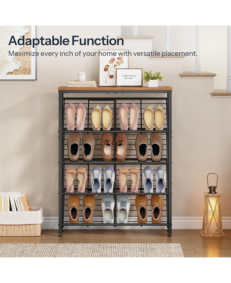 Slickblue 5-Tier Entryway Shoe Rack Organizer for Home Storage