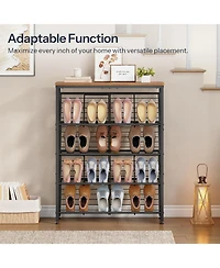 Slickblue 5-Tier Entryway Shoe Rack Organizer for Home Storage