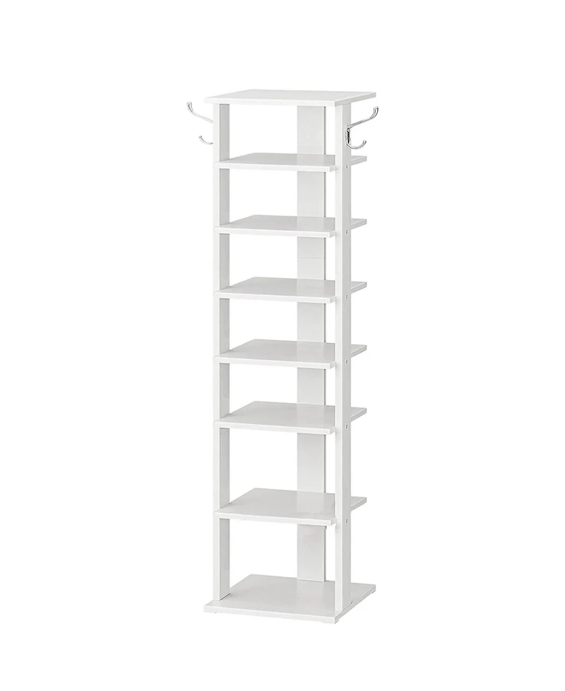 Slickblue 8-Tier Vertical Wooden Shoe Organizer Rack