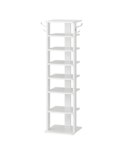 Slickblue 8-Tier Vertical Wooden Shoe Organizer Rack