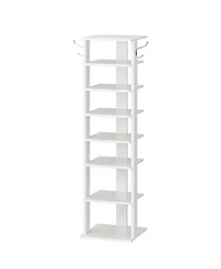 Slickblue 8-Tier Vertical Wooden Shoe Organizer Rack