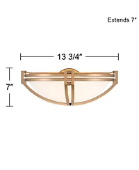 Possini Euro Design Deco Modern Wall Light Sconces Set of 2 Soft Gold Hardwire 13 3/4" Fixture Marbleized Glass for Bedroom Vanity