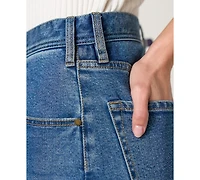 Liverpool Los Angeles Women's Claire High-Rise Culotte Cropped Denim Pants
