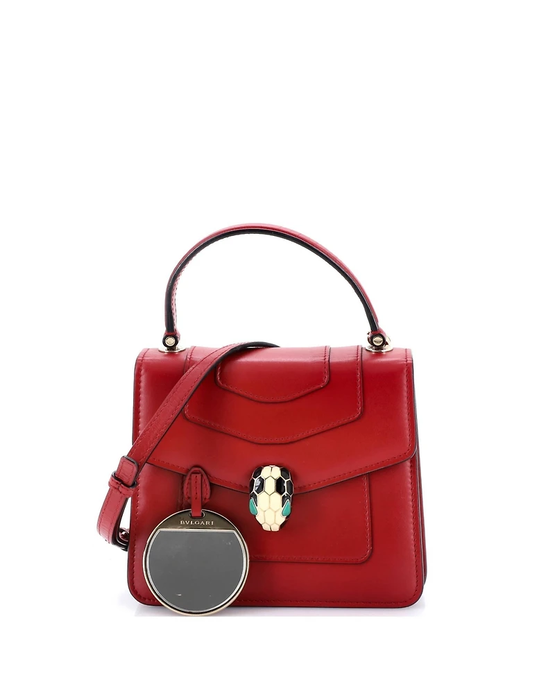 Pre-Owned Bvlgari Small Serpenti Forever Top Handle Bag Leather
