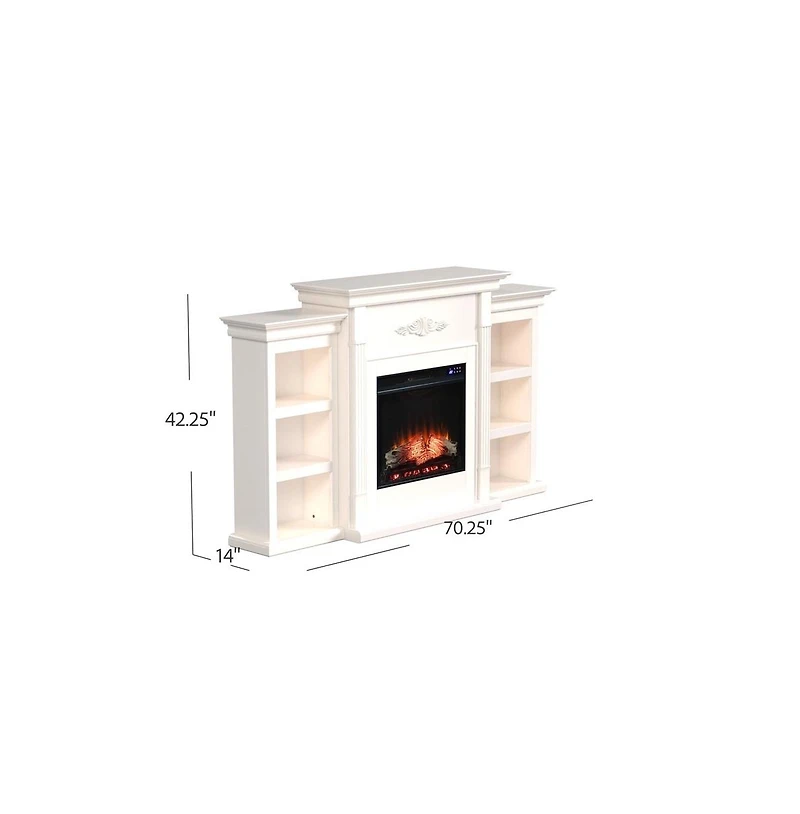 Augusta Home Tennyson Electric Bookcase Fireplace