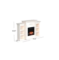 Augusta Home Tennyson Electric Bookcase Fireplace