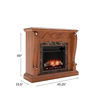 Augusta Home Cardona Electric Fireplace With Faux Marble