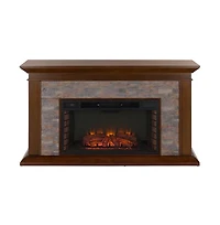 Augusta Home Canyon Heights Simulated Stone Electric Fireplace