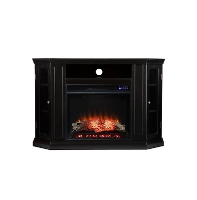 Augusta Home Claremont Electric Corner Touch Screen Fireplace Storage
