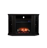 Augusta Home Claremont Electric Corner Touch Screen Fireplace Storage