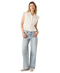 Steve Madden Women's Cassady Collared Neck Top