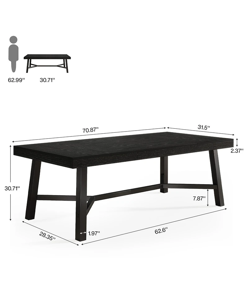 Tribesigns Executive Desk, Farmhouse Office Computer Desk with Sturdy Leg Structure, Writing Table