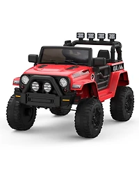 homfan 2 Seater Electric Ride On Off Road Vehicle - Parental Remote, Dual Doors, Led Lights, MP3 Music, Spring Suspension, Safety Belt