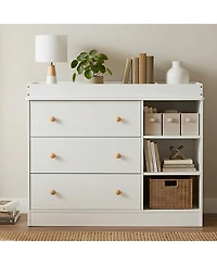 gaomon Baby Changing Table with 3 Drawers and Storage Shelves