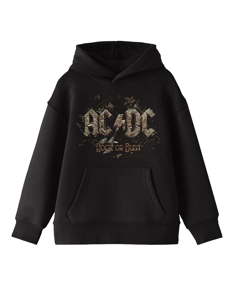Ac/Dc Boys Acdc Logo Boombox Background Long Sleeve Youth Black