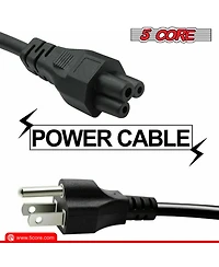 5 Core 3 Prong Extension Cord 10 Feet Non-Polarized Durable Three Prong Extension Cable Us Ac 3 Prong Extension Cord Heavy Duty Plug Extender