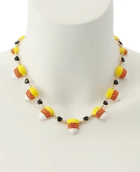 Betsey Johnson Faux-Stone Halloween Candy Corn Collar Necklace