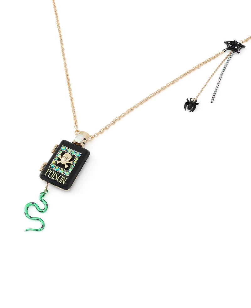 Betsey Johnson Faux-Stone Halloween Poison Potion Pendant Necklace